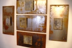 " ILM" 2012 joonistus puidul, metall<br /> "WORLD" 2012 drawins on wood, metal